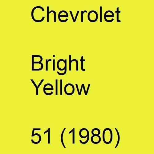 Chevrolet, Bright Yellow, 51 (1980).